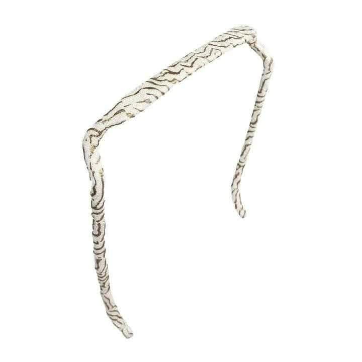 Zazzy Bandz Gold and White Zebra-Headband-Beauty and hair supply