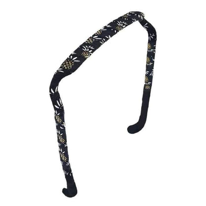 Zazzy Bandz Gold Pineapples on Black-Headband-Beauty and hair supply
