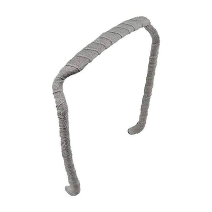 Zazzy Bandz Gray Wrapped-Headband-Beauty and hair supply