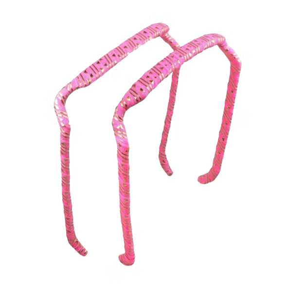 Zazzy Bandz Hot Pink Gold Aztec Wrapped original-Headband-Beauty and hair supply