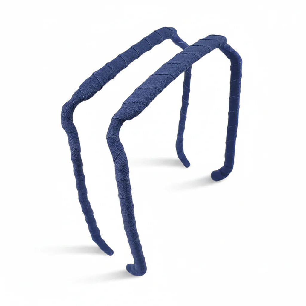Zazzy Bandz Navy Blue Wrapped-Headband-Beauty and hair supply