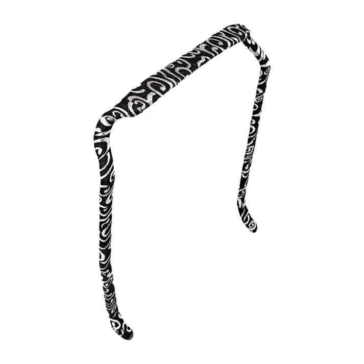 Zazzy Bandz Swirls of Silver on Black-Headband-Beauty and hair supply