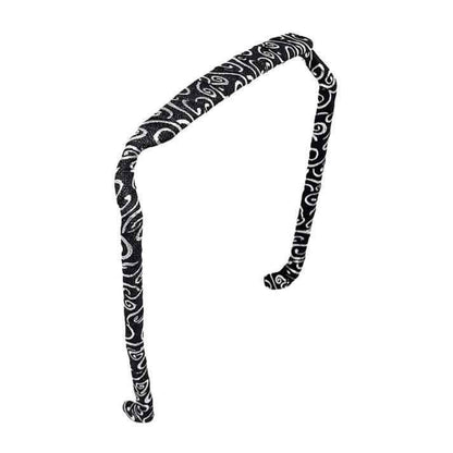 Zazzy Bandz Swirls of Silver on Black-Headband-Beauty and hair supply